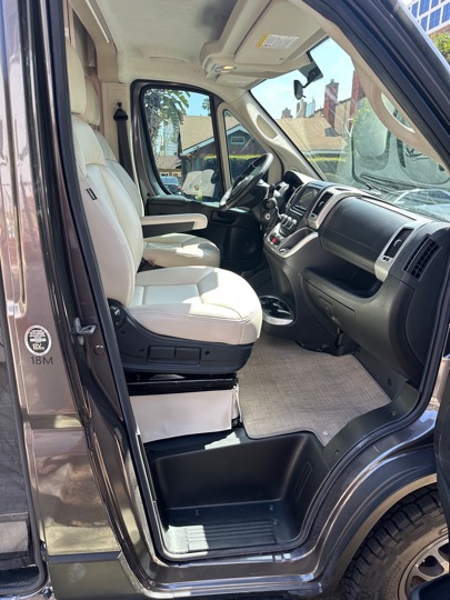 Campervan passenger-side door