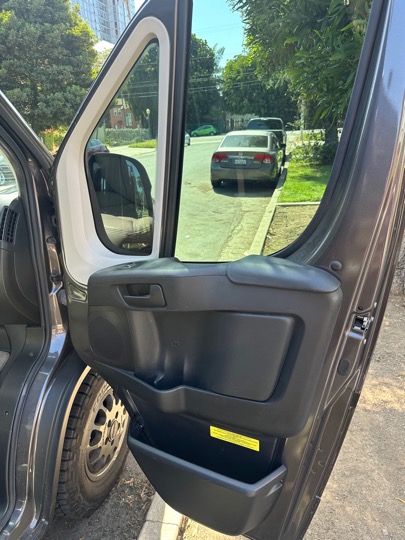 Campervan passenger-side door