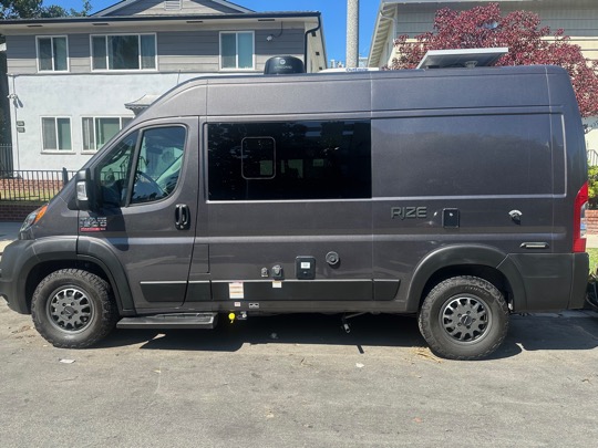 Driver side of campervan