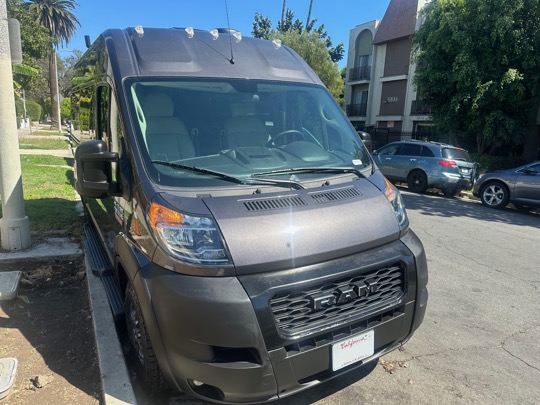 Front passenger side of campervan
